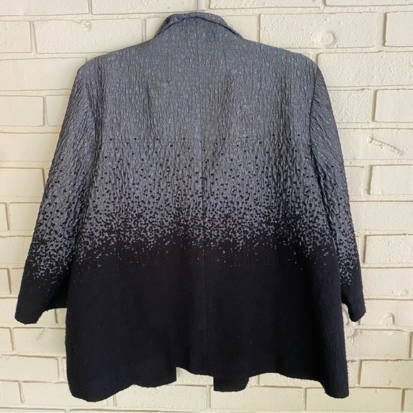 Eileen Fisher Metallic Cocktail Jacket Women's Size Large Open Evening Coat - Picture 2 of 7